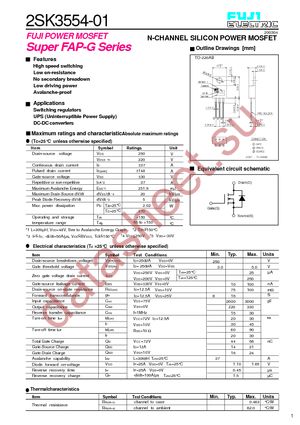 2SK3554-01 datasheet  